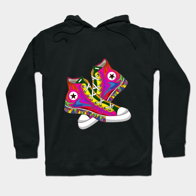 Abstract colorful shoe design Hoodie by SNstore